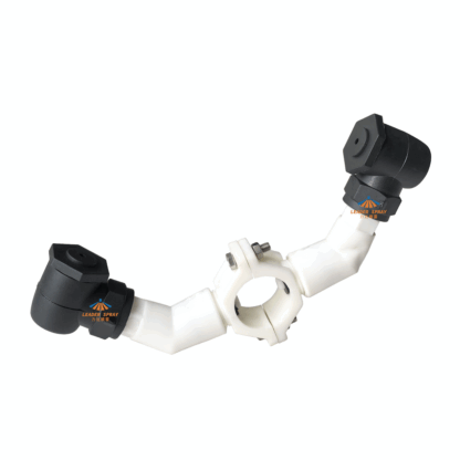 Two/double spray heads extension elbow removable 3/4", 1" clamp/clip PP cooling tower hollow cone spray nozzle — изображение 3