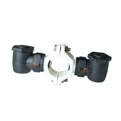 Two/double spray heads extension elbow removable 3/4", 1" clamp/clip PP cooling tower hollow cone spray nozzle — изображение 4