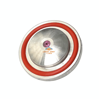 Disc gasket flake thin section ruby insert orifice high impact stream straight line 0 degree paper nozzle