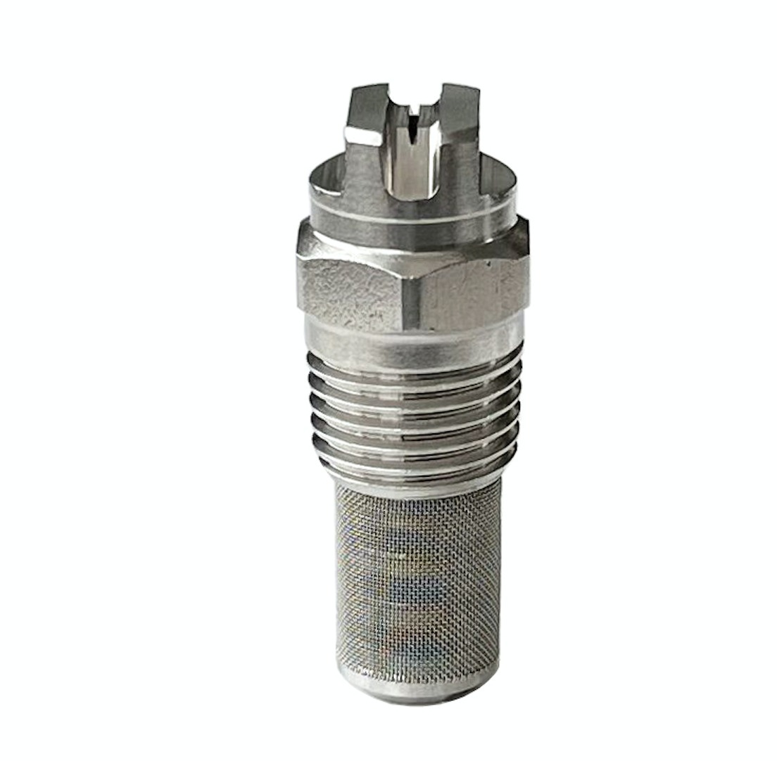LEADER SPRAY Stainless steel SS brass spray smaller flow rate 1/8" 1/4" filter strainer mist flat fan nozzle