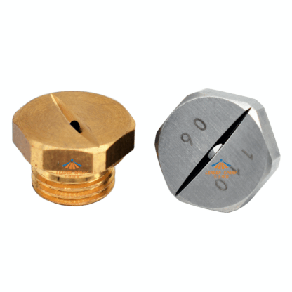 1/8", 1/4" short button type brass stainless steel flat fan jet spray nozzle — изображение 3