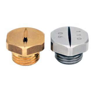 1/8", 1/4" short button type brass stainless steel flat fan jet spray nozzle