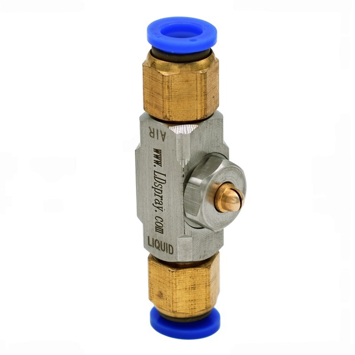 1/8 inch Mini type siphon pressure non-adjustable flat fan wide angle round air atomizing mist fog spraying nozzle — изображение 6