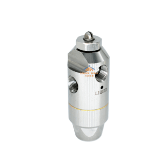 1/8 automatic three-fluid anti drip air liquid mixing flat fan/round spray mist fog atomizing nozzle