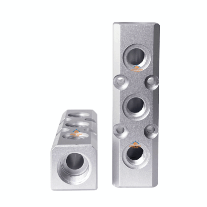 Aluminum Multi Pipe Line Connector 1/4 Inch Female Thread Spray Air/Water Cuboid Diverter Nozzle Fitting Straight Through Air Source Distributor — изображение 4