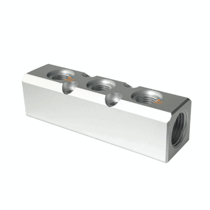 Aluminum Multi Pipe Line Connector 1/4 Inch Female Thread Spray Air/Water Cuboid Diverter Nozzle Fitting Straight Through Air Source Distributor — изображение 6