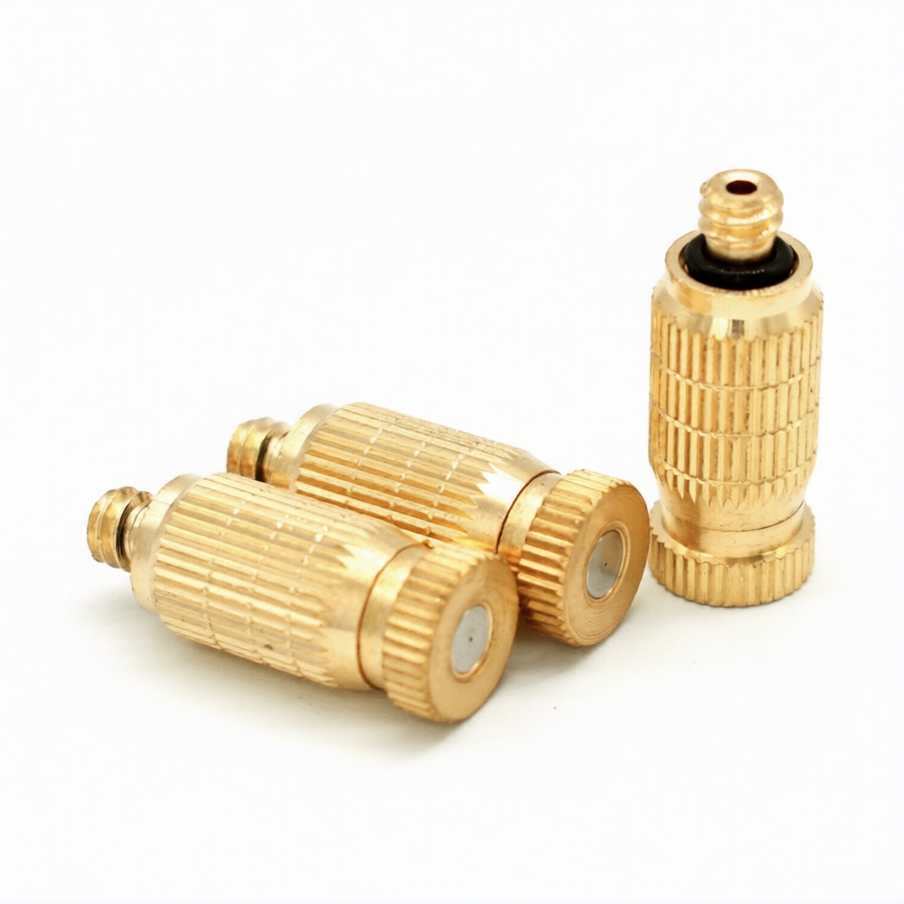 Brass mist spray ALD anti-drip removable & cleanable design low pressure or high pressure micro humidification fog nozzle — изображение 3