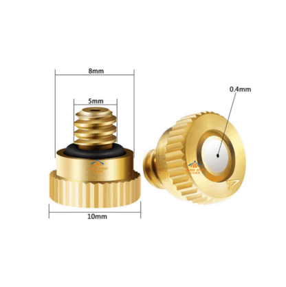 KT low pressure 10/24unc, 3/16unc, 12/24unc, M5 brass spray tip head short body full micro cone cooling humidification mist nozzle — изображение 4