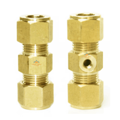 3/8" Brass ferrule type cross Tee straight line elbow joint connect high pressure mist humidification fog system fitting connector — изображение 4