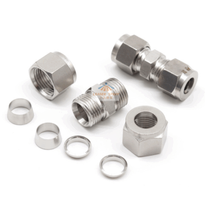 3/8" SS Ferrule type connect stainless steel cross Tee straight line elbow high pressure mist cooling system fitting connectors joint — изображение 5