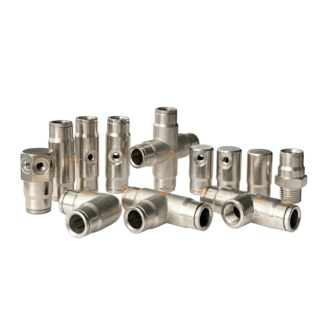 3/8" Quick coupling release connect 9.52mm slip lock cross Tee straight line elbow high pressure mist cooling system fitting connectors joint