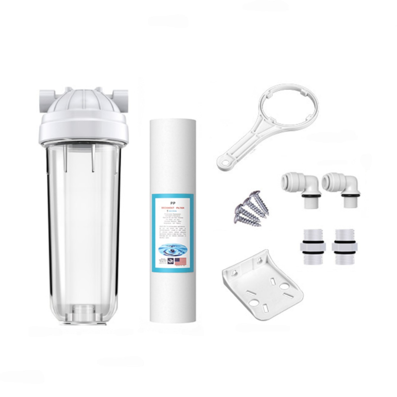 Water purifier PP cotton filter 5 inch 10 inch pre-treatment Pre-filtration water purification equipment mist cooling system filter bottle