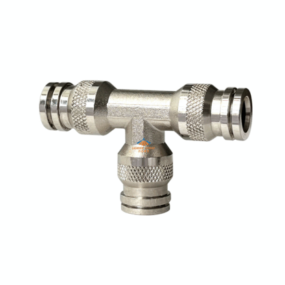 3/8" Knurled Slip lock quick coupling tube connect cross Tee straight line elbow high quality fog mist cooling system fitting and connector joint — изображение 4