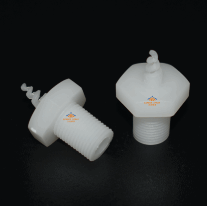 1/8" PP spiral PCB production line POM white color plastic 120 degree pig tail SPJT water jet spray nozzle — изображение 4