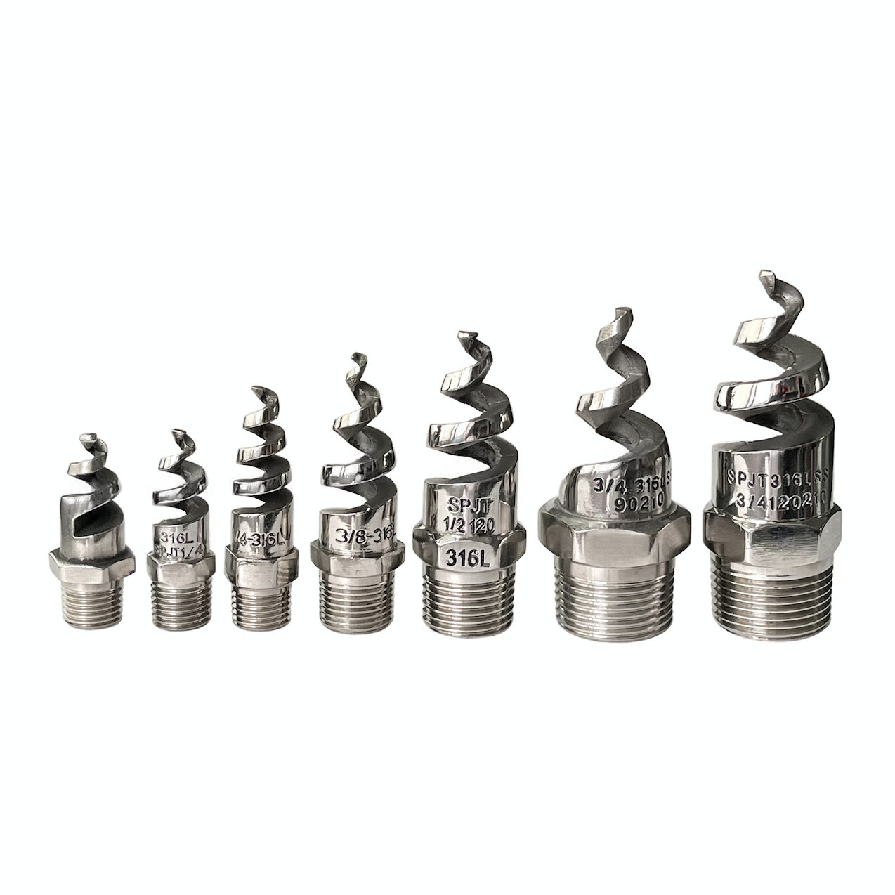 Stainless steel Boat Vessel desulfurization 316SS umbrella wash spraying fire protection helix screw helical spjt spiral nozzle — изображение 5