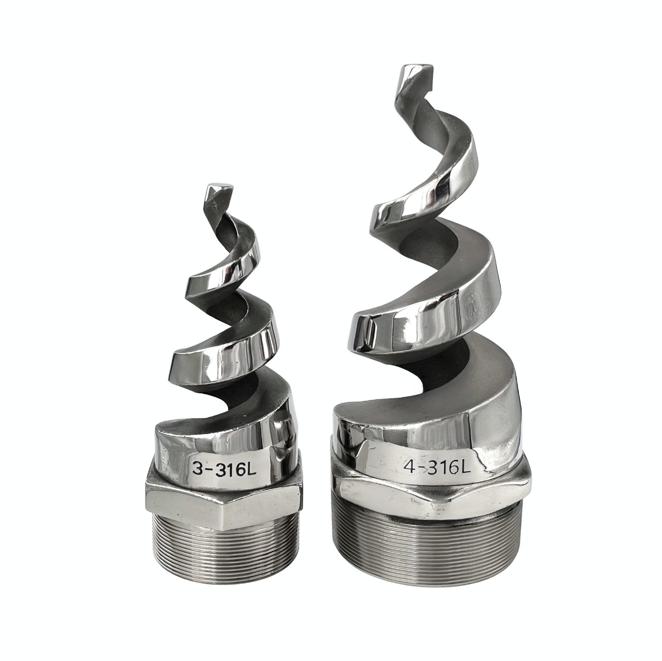 Stainless steel Boat Vessel desulfurization 316SS umbrella wash spraying fire protection helix screw helical spjt spiral nozzle — изображение 2