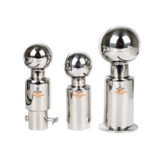 CIP 360 degree automatic rotating washing cleaning spray nozzle for hygienic and industrial supplies of tank, reactor and vessel