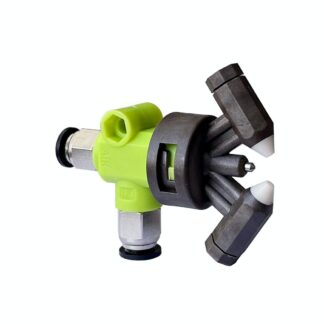 Impact ultrasonic 1/4 inch plastic pp body air liquid mixing spray atomizing dry fog mist nozzle