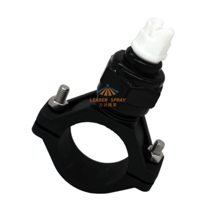 3/4, 1 inch PP black plastic split-hole snap-on water full clamp/clip screw with flat fan/full cone/hollow cone spraying nozzle heads — изображение 2