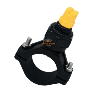 3/4, 1 inch PP black plastic split-hole snap-on water full clamp/clip screw with flat fan/full cone/hollow cone spraying nozzle heads