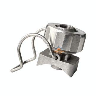Stainless steel SS adjustable ball cone flat fan spiral spraying heads single clamp/clip nozzle