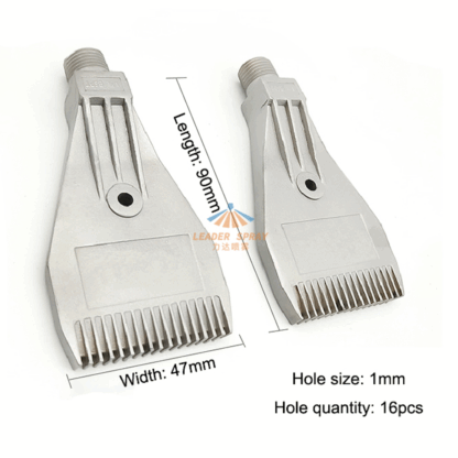 727-15 SS stainless steel injection molding wind jet high impact fan-shaped compressed air spray jet curtain — изображение 5