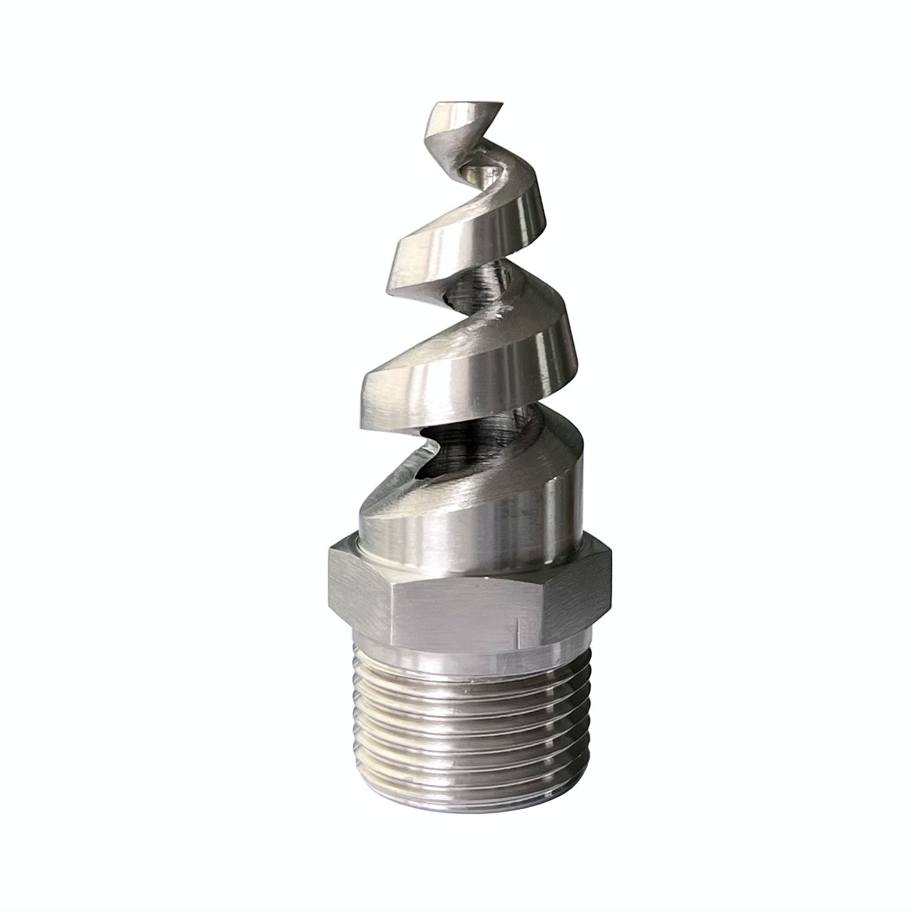 Machine processing stainless steel brass special customized spray angle flow rate 170/180 degree cooling tower spiral jet nozzle — изображение 2