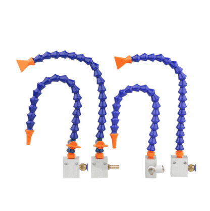 Plastic CNC machine cooling pipe nozzle 360 degree adjustable snake shaped spraying round/flat fan coolant nozzle — изображение 7