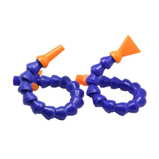 Plastic CNC machine cooling pipe nozzle 360 degree adjustable snake shaped spraying round/flat fan coolant nozzle