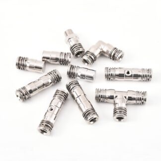 3/8" Spring Slip lock quick coupling fittings new conditions 150 bar high pressure T/Elbow straight line connector cooling mist system tools