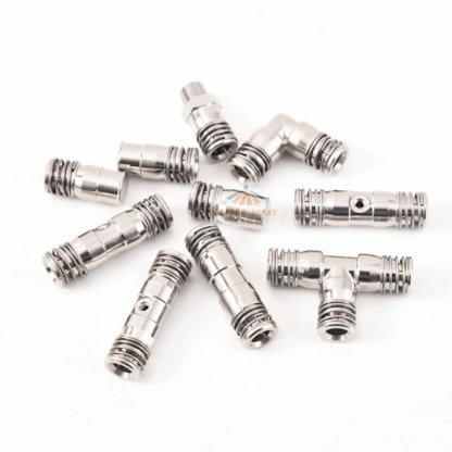 3/8" Spring Slip lock quick coupling fittings new conditions 150 bar high pressure T/Elbow straight line connector cooling mist system tools
