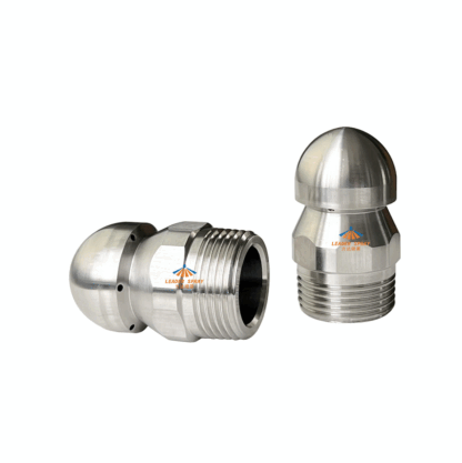 Sewer cleaning nozzle high pressure metal stainless steel recoil type pipe dredging sewer tube inner wall wash spray — изображение 2