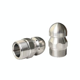 Sewer cleaning nozzle high pressure metal stainless steel recoil type pipe dredging sewer tube inner wall wash spray