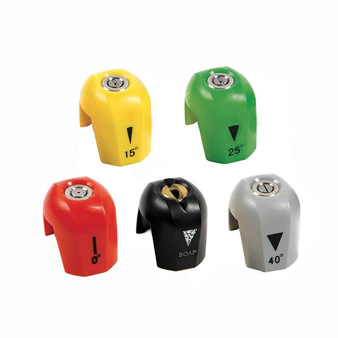 High pressure car washer fan-shaped spray water 1/4 slip lock joint stainless steel five-color quick connecting nozzle — изображение 2