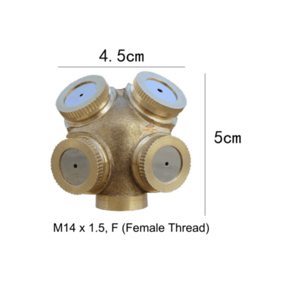 Brass Agriculture M14/1/2 Mist Gardening Grass Lawn Irrigation Sprinkler spraying 1/2/3/5 Misting Spray Tips/Heads — изображение 5