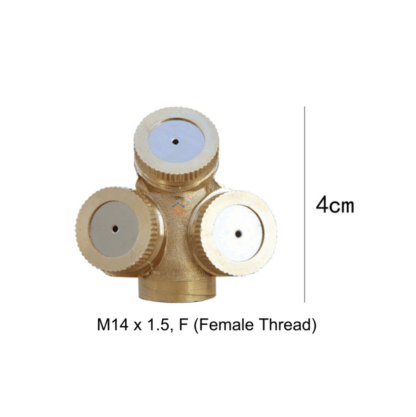 Brass Agriculture M14/1/2 Mist Gardening Grass Lawn Irrigation Sprinkler spraying 1/2/3/5 Misting Spray Tips/Heads — изображение 4