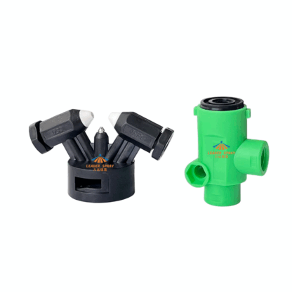 Impact ultrasonic 1/4 inch plastic pp body air liquid mixing spray atomizing dry fog mist nozzle — изображение 4