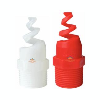 Plastic PP spiral 1/4", 3/8", 3/4", 1", 1-1/2", 2", 3" 60 degree, 90 degree, 120 degree cooling tower hhsj SPJT water jet full cone spray nozzle