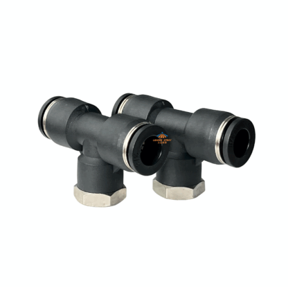 Push in Fitting | 6mm O.D Tubing Pneumatic Connector, 3/8 inch (9.52mm) O.D Slip Lock Pipe Tee Plastic Fittings | 1/8 BSPT Female Swivel Thread Connector — изображение 6