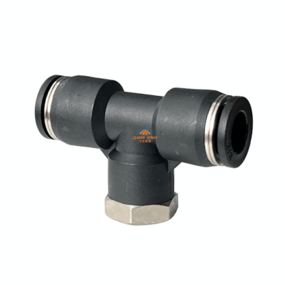 Push in Fitting | 6mm O.D Tubing Pneumatic Connector, 3/8 inch (9.52mm) O.D Slip Lock Pipe Tee Plastic Fittings | 1/8 BSPT Female Swivel Thread Connector — изображение 3