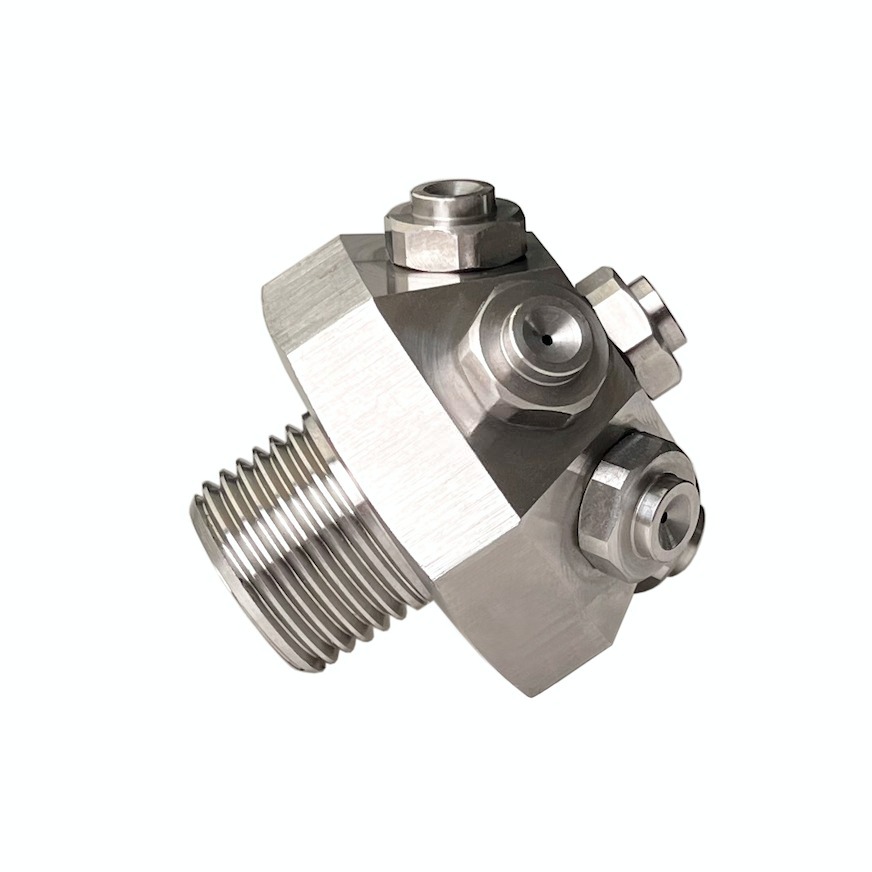 1/2", 3/4", 1" male thread fine water fire protection spray stainless steel fire fighting high pressure water mist open sprinkler — изображение 2