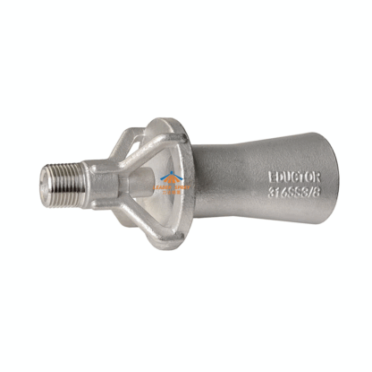 SS stainless steel eductor 1/4",3/8",1/2",3/4",1",1-1/2" and 2" female trumpet/horn/bugle water tank liquid venturi mixing jet spray nozzle — изображение 3