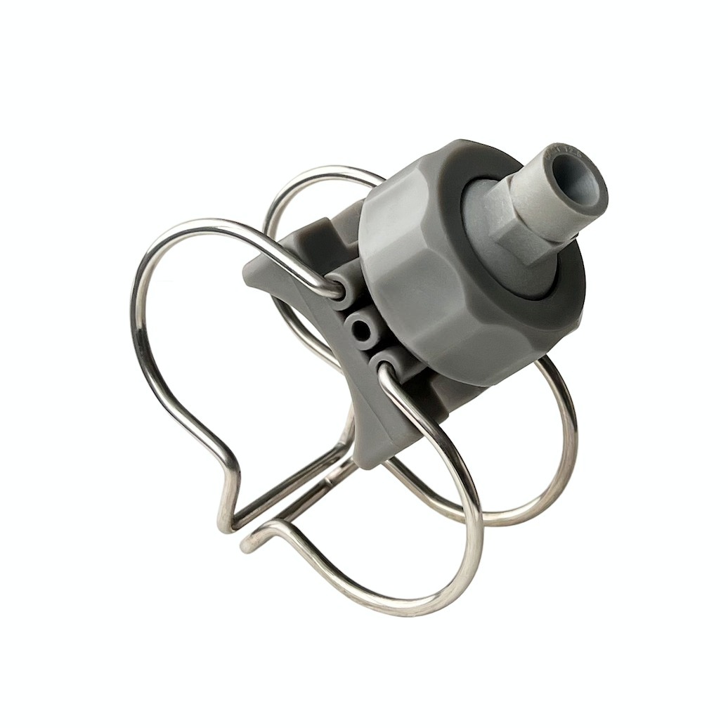 Plastic PP adjustable ball full cone painting powder spraying BT6/BT12.5 double single jet clamp/clip nozzle