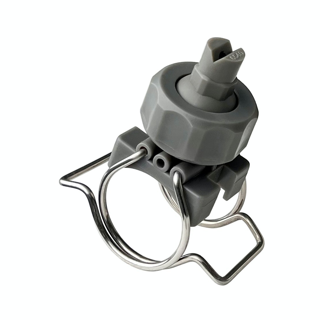 Plastic PP adjustable ball flat fan painting powder spraying 6510/8010 double single jet clamp/clip nozzle — изображение 4