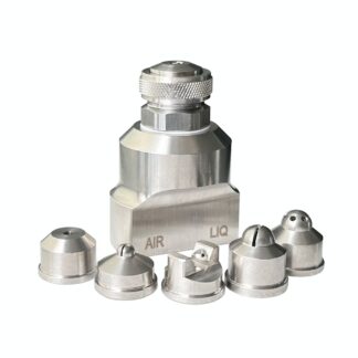 Back mounted fog sprayer spraying 1/4 inch stainless steel Pressure type feed air atomizing pneumatic nozzle