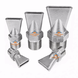 Duckbill Jet, Slip type Air Knife, 304 Stainless Steel External Thread Water Truck Nozzle, Cleaning Blowing Off Flat Fan Spraying