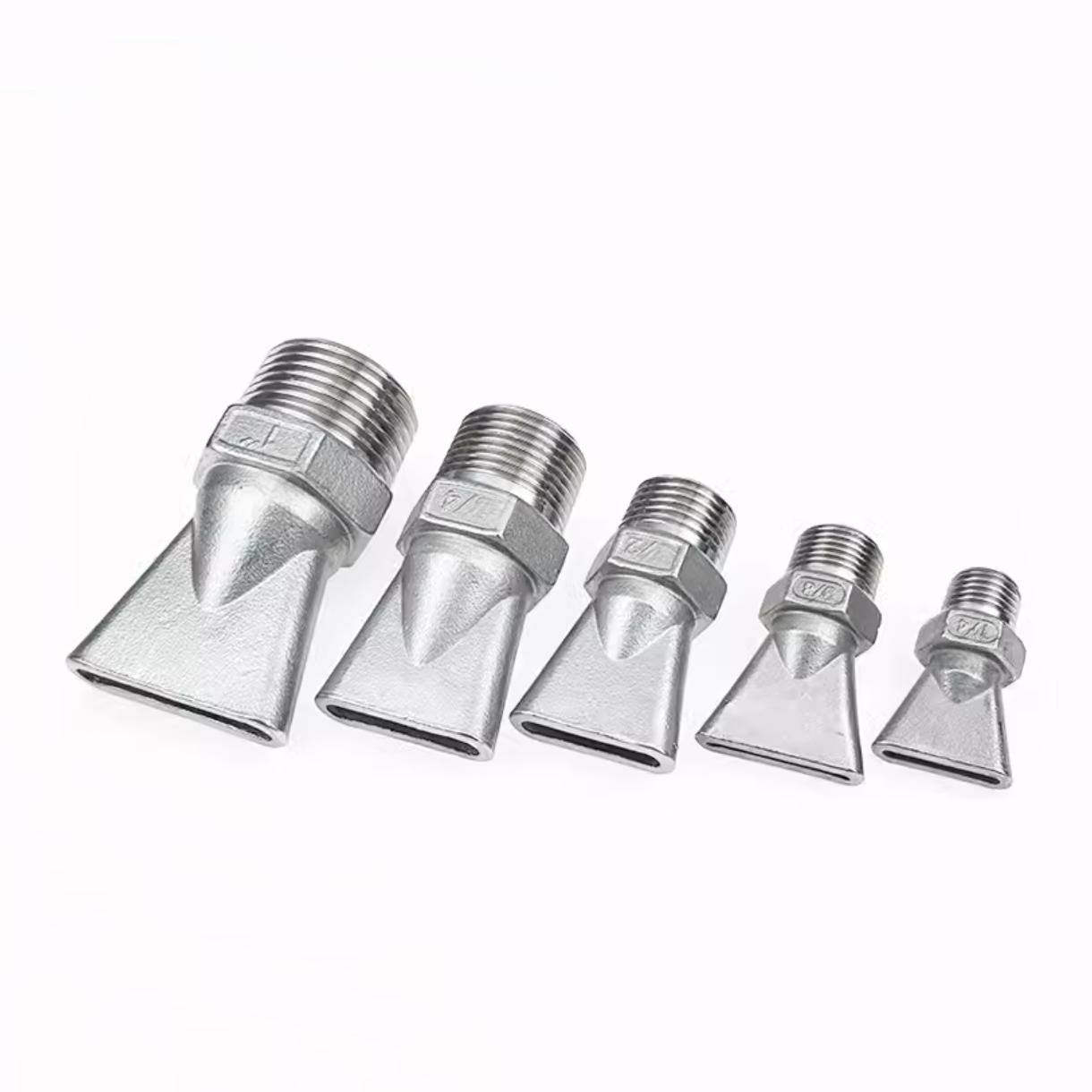 Duckbill Jet, Slip type Air Knife, 304 Stainless Steel External Thread Water Truck Nozzle, Cleaning Blowing Off Flat Fan Spraying — изображение 6