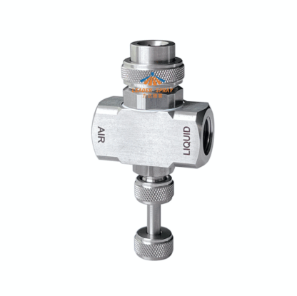 Pressure-fed variable atomization nozzle external mix/narrow angle round adjustable spraying viscous liquid atomizing air nozzle — изображение 2
